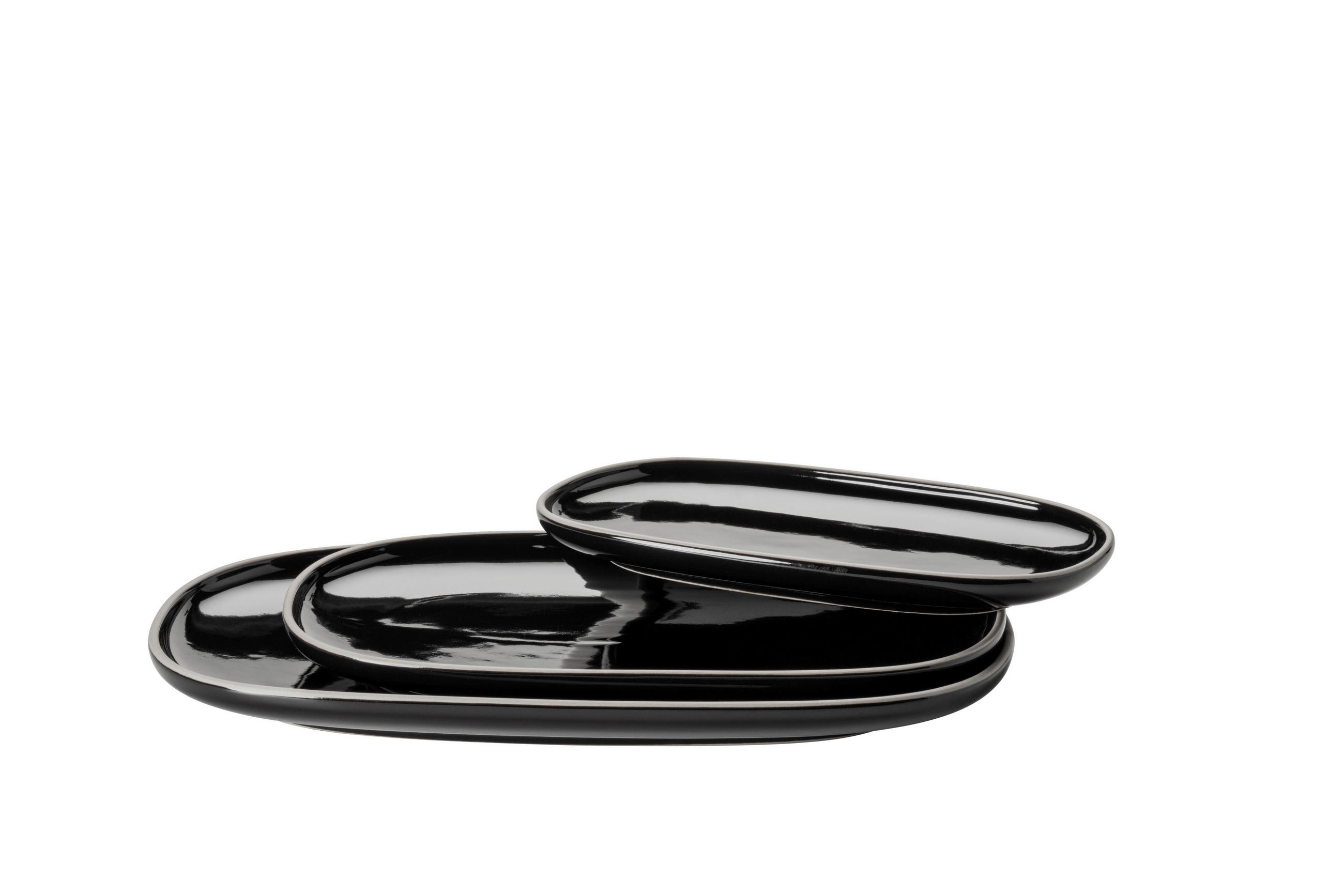 Servierplatte Isora Keramik Oval 3--Teilig. D: 23-33 Cm