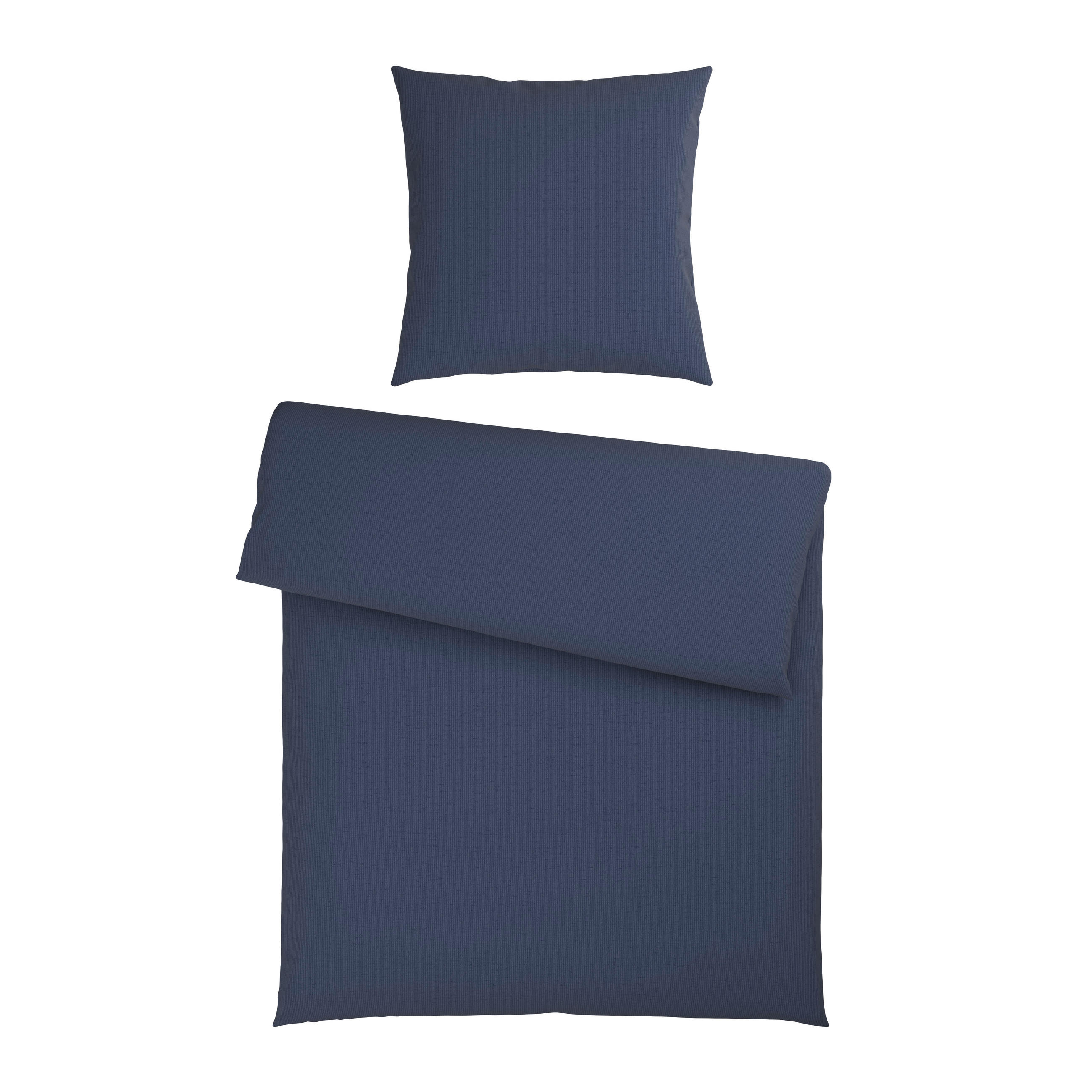 BETTWÄSCHE 155/220 cm  - Dunkelblau, Textil (155/220cm) - Bio:Vio