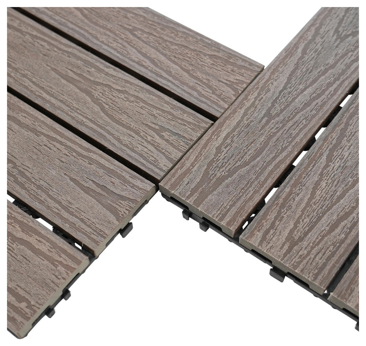 TERRASSENFLIESE 6 Stück  - Dunkelbraun, KONVENTIONELL, Holzwerkstoff (30/60/2,1cm) - Ambia Garden