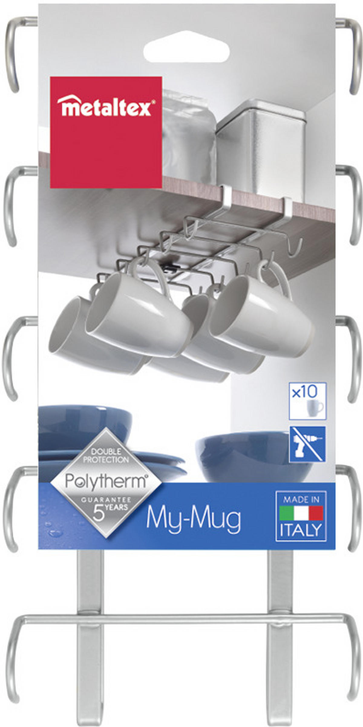 KONYHAI SEGÉDESZKÖZÖK - szürke, Basics, fém (14/6/28cm) - Metaltex