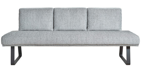 SITZBANK 224/92/78 cm in Grau, Schwarz - Schwarz/Grau, Design, Textil/Metall (224/92/78cm) - Dieter Knoll
