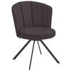 STUHL  in Stahl Mikrofaser Metall, Textil  - Anthrazit/Mokka, Design, Textil/Metall (62/83/64cm) - Venjakob