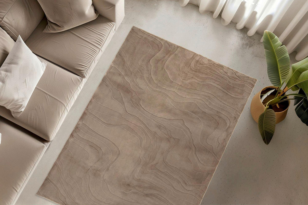 COVOR CU ȚESĂTURĂ PLATĂ My Interstellar  - taupe, Basics, textil (160/230cm)