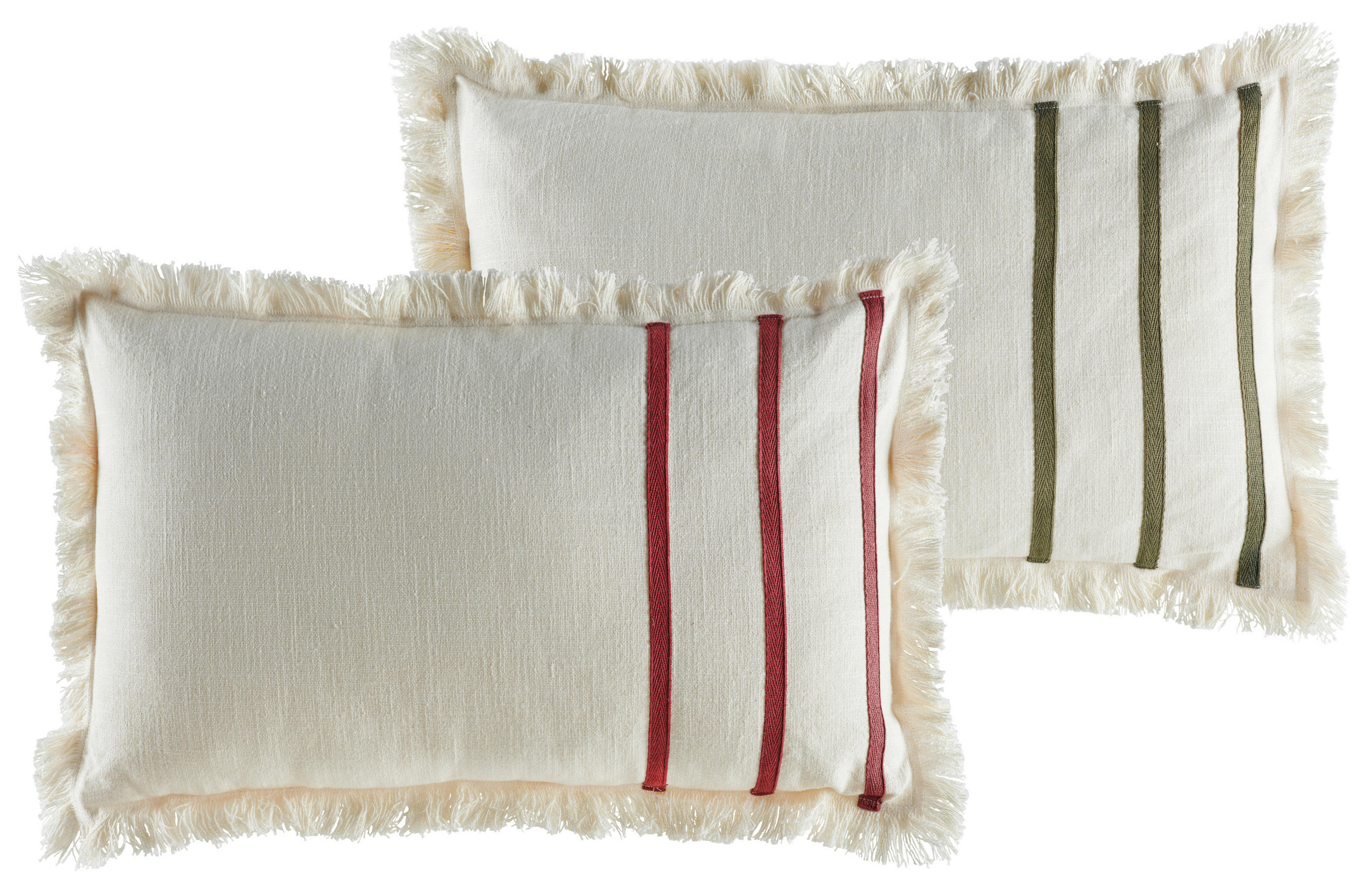 SOFAKISSEN  50/30 cm   - Rot/Creme, Basics, Textil (50/30cm)