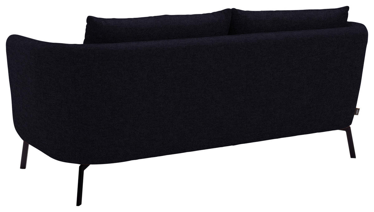 2,5-SITZER  in Flachgewebe Anthrazit  - Anthrazit/Schwarz, Design, Textil/Metall (190/71/91cm) - Schöner Wohnen