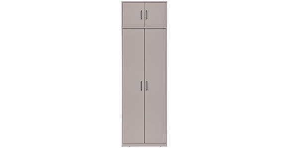 AUFSATZSCHRANK 72/43/36 cm   - Kaschmir/Schwarz, Basics, Holzwerkstoff/Metall (72/43/36cm) - Xora