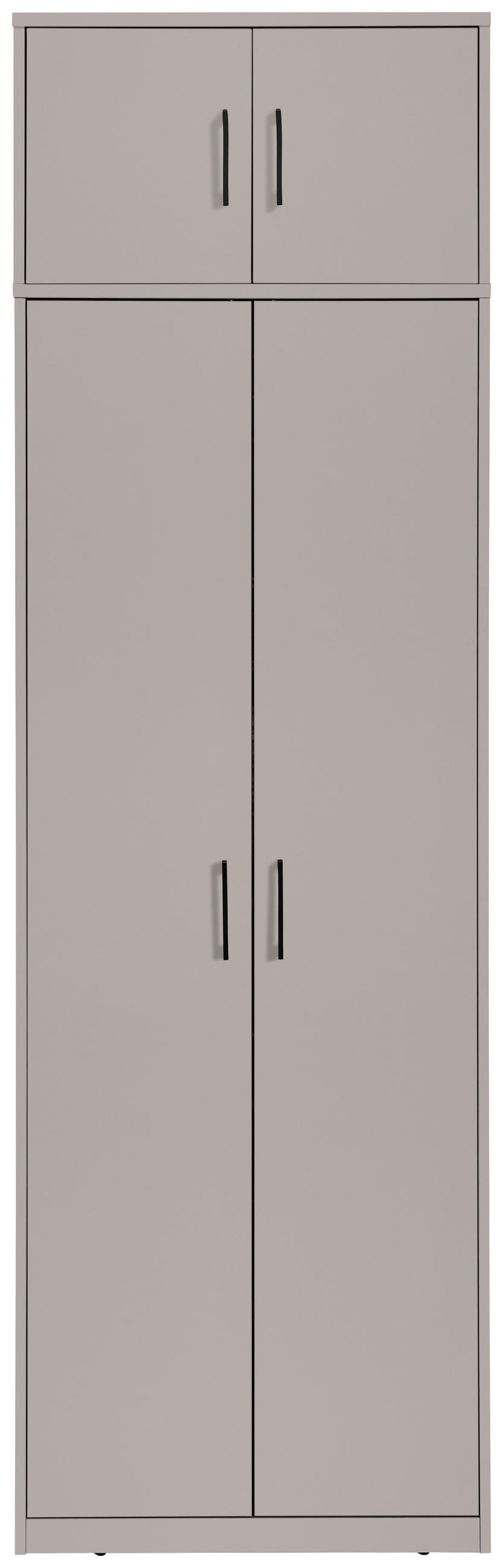 SZEKRÉNYRÁTÉT  - kasmírszínű/fekete, Basics, faalapú anyag/fém (72/43/36cm) - Xora