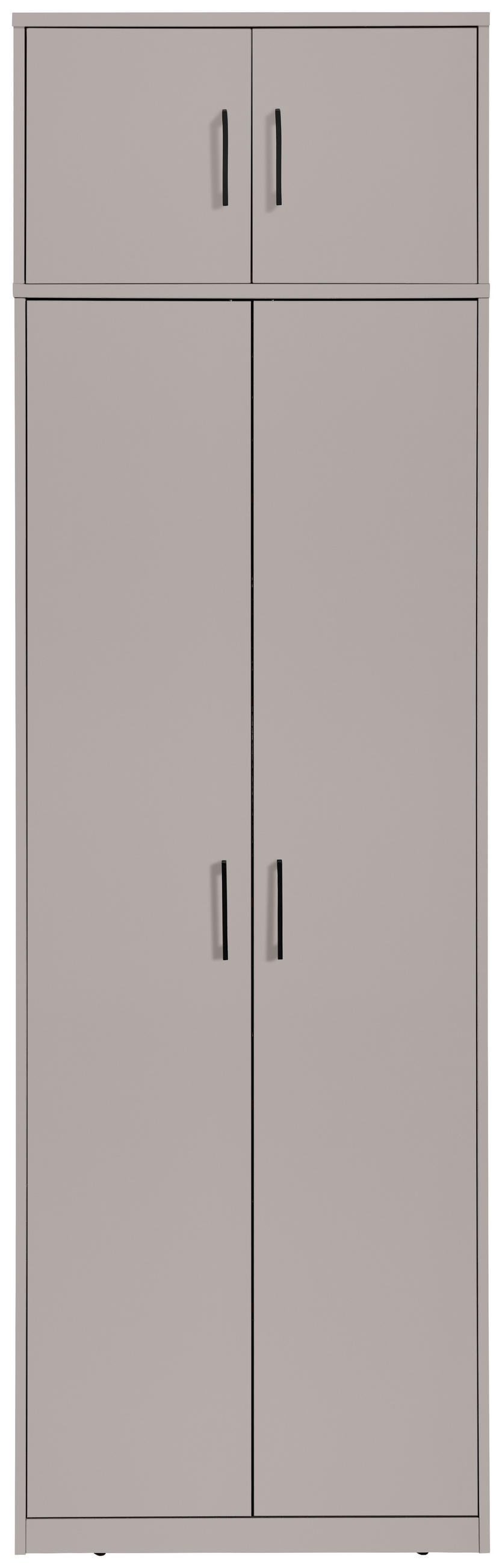 SZEKRÉNYRÁTÉT  - kasmírszínű/fekete, Basics, faalapú anyag/fém (72/43/36cm) - Xora