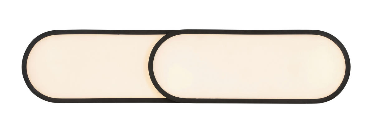 PANOU LED - negru, Design, plastic/metal (111,4/25/7,1cm) - Novel