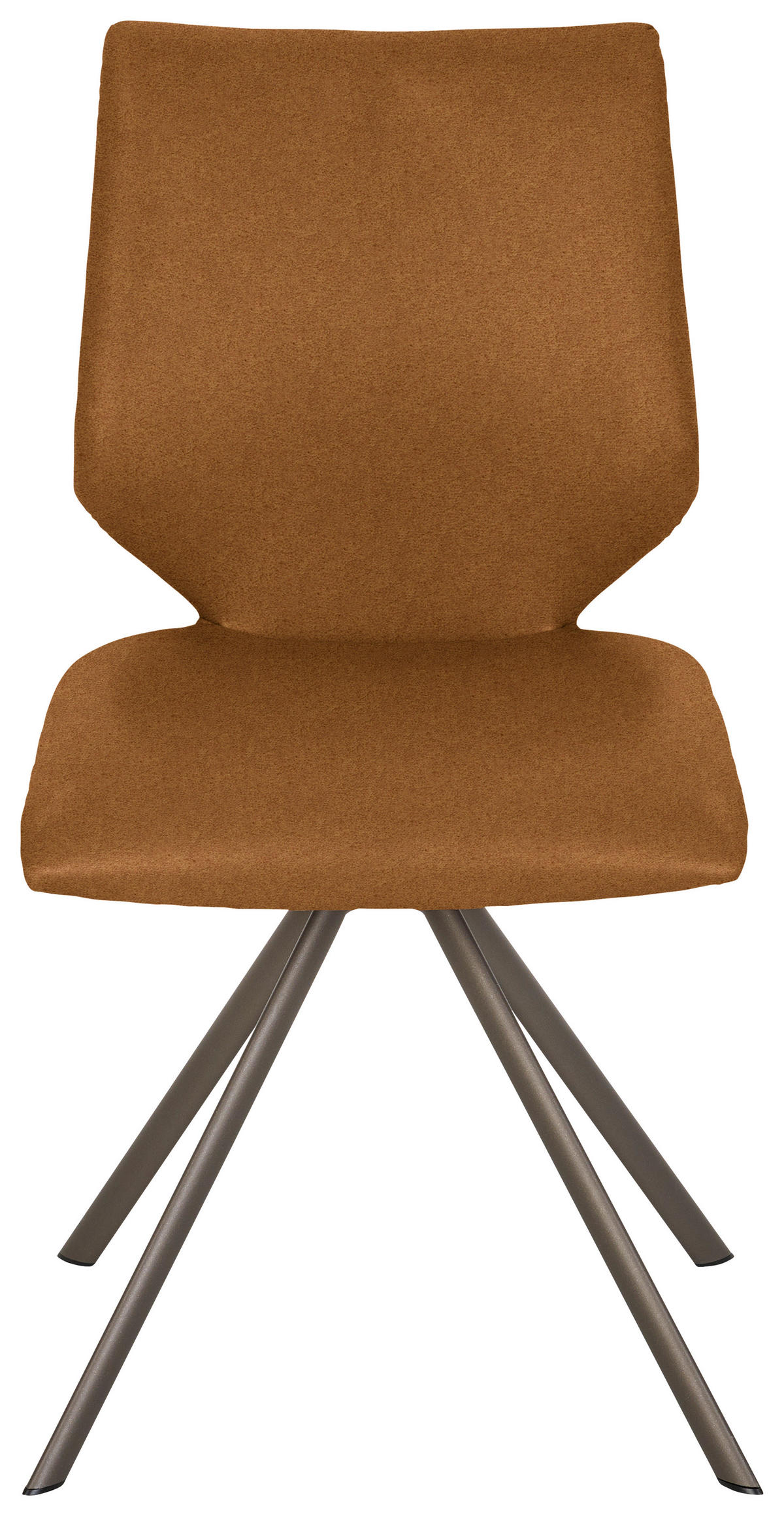 STUHL  Lederauswahl, Stoffauswahl, Typenauswahl Mikrofaser  - Hellbraun/Braun, Design, Textil/Metall (50/92/63cm) - Venjakob