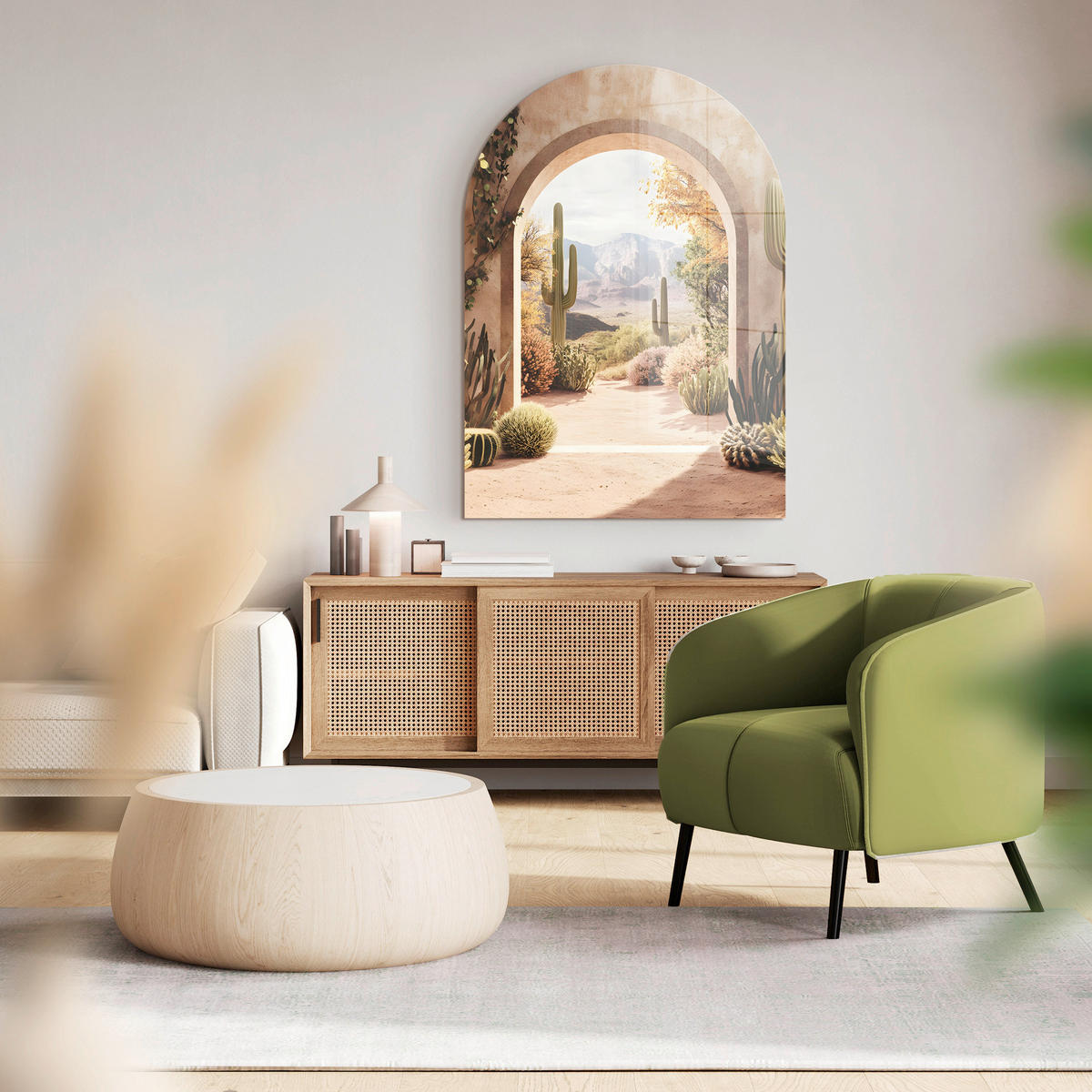 GLASBILD Landschaft & Natur 70/100 cm  - Multicolor, Basics, Glas/Papier (70/100cm)