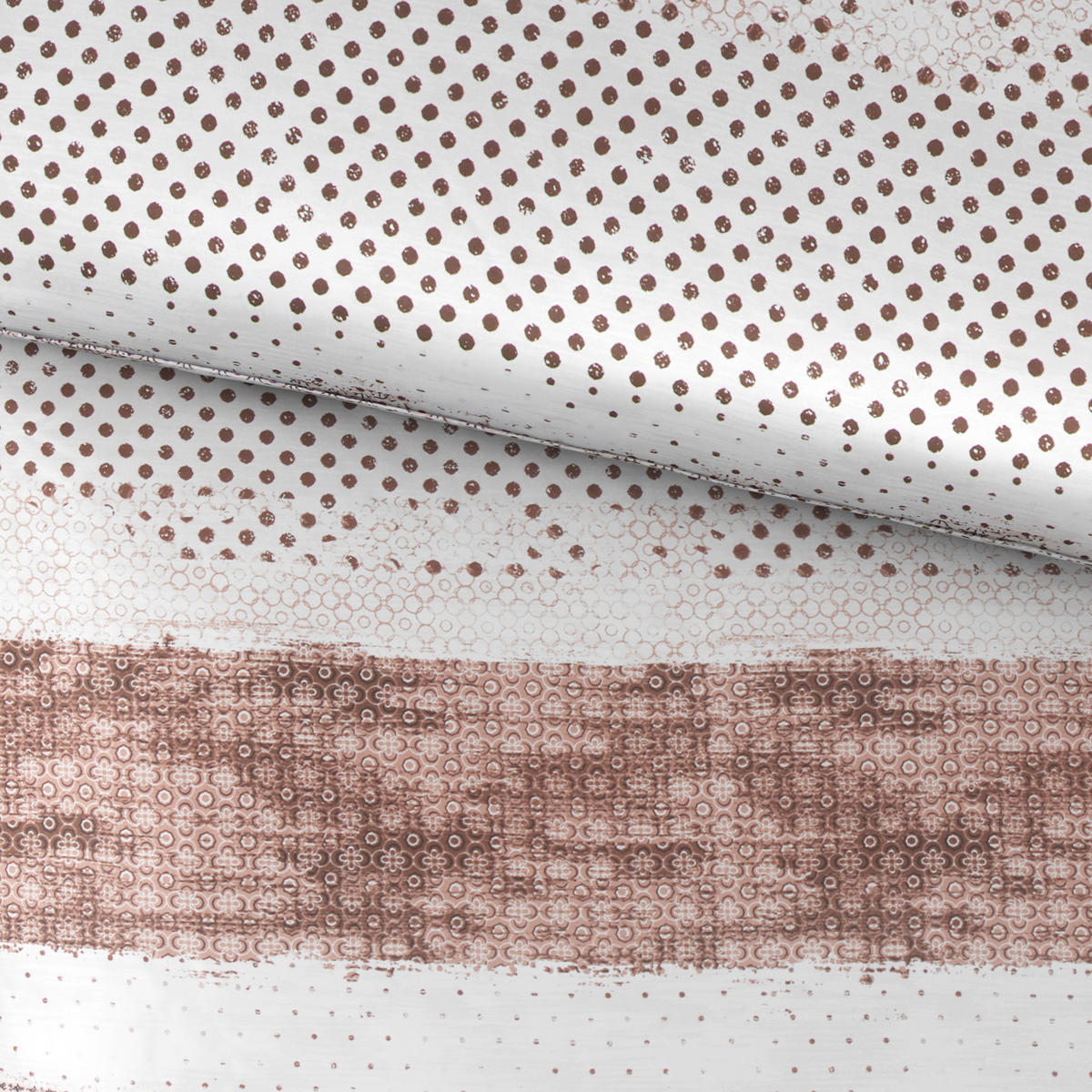 BETTWÄSCHE Valdes Satin 135/200 cm  - Braun/Weiß, KONVENTIONELL, Textil (135/200cm) - Novel
