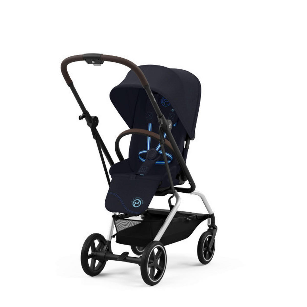 SULKY Eezy S Twist+2  - silver/mörkblå, Basics, textil/plast (80.5/45/105cm) - Cybex