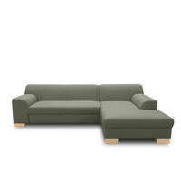 ECKSOFA TINOS Grün Webstoff  - Beige/Grün, Basics, Textil (273/157cm) - MID.YOU