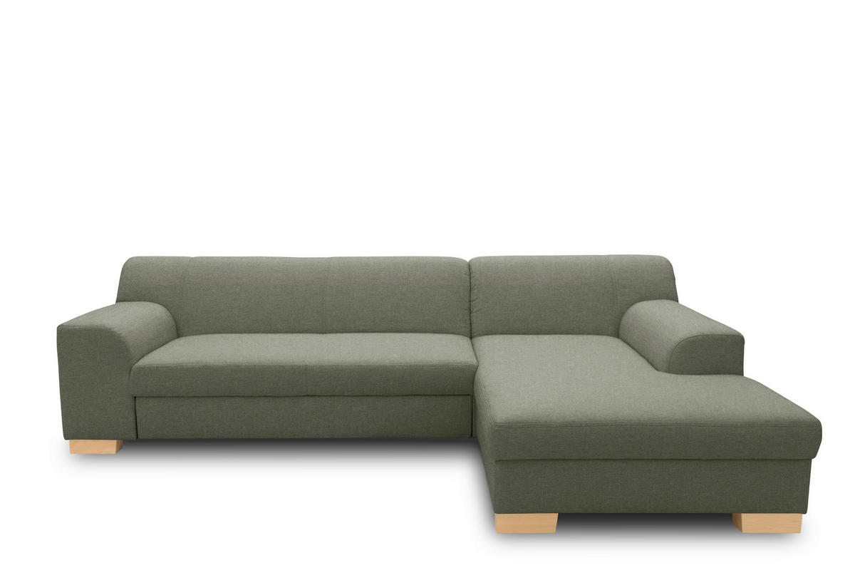 ECKSOFA TINOS Grün Webstoff  - Beige/Grün, Basics, Textil (273/157cm) - MID.YOU