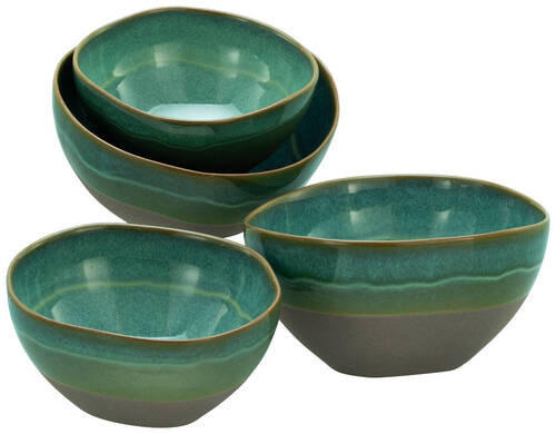VID SKÅL 4 delar   - olivgrön, Trend, keramik - Creatable