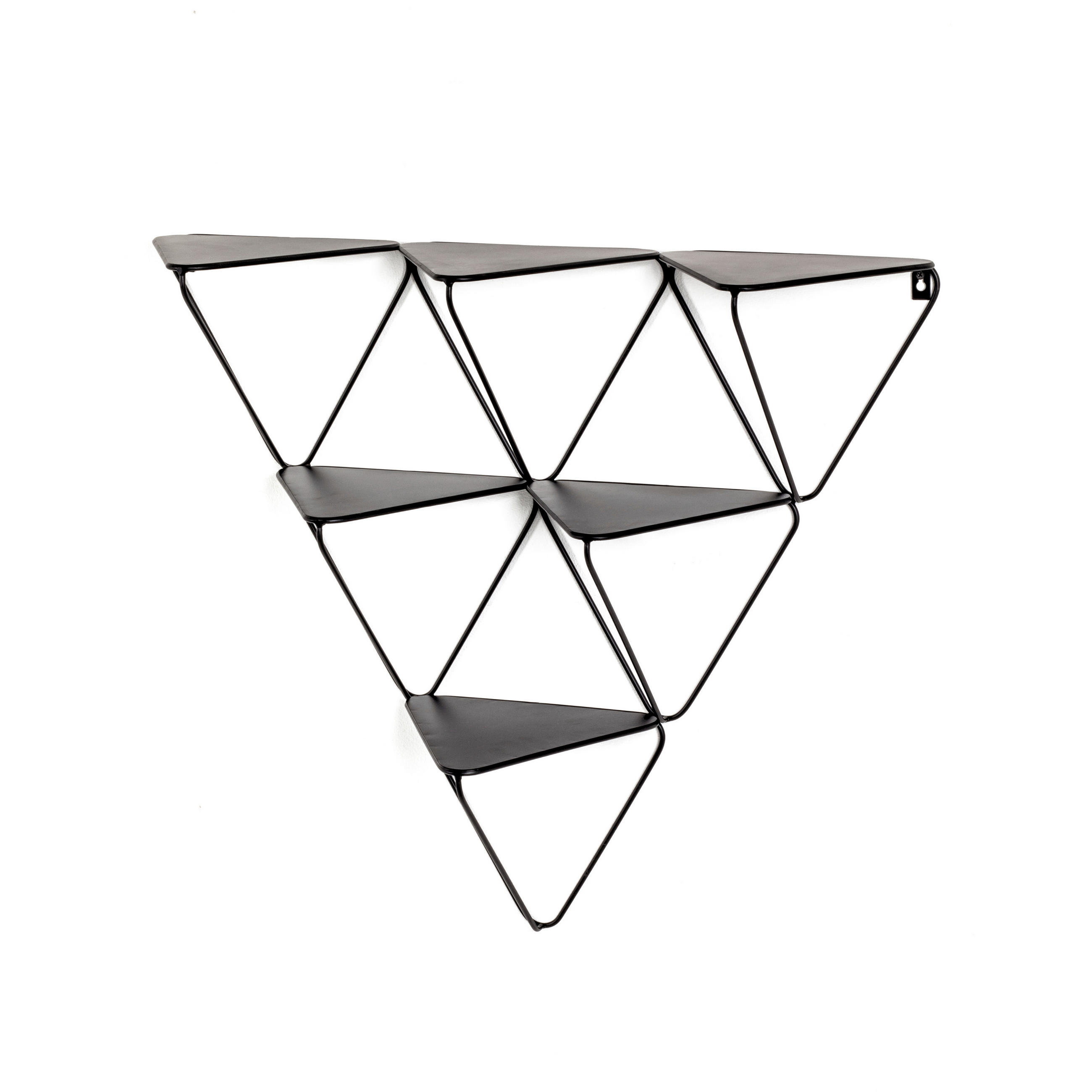 POLICA ZIDNA crna  metal  - crna, Basics, metal (72/63/22cm) - Ambia Home