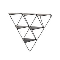 POLICA ZIDNA crna  metal  - crna, Basics, metal (72/63/22cm) - Ambia Home