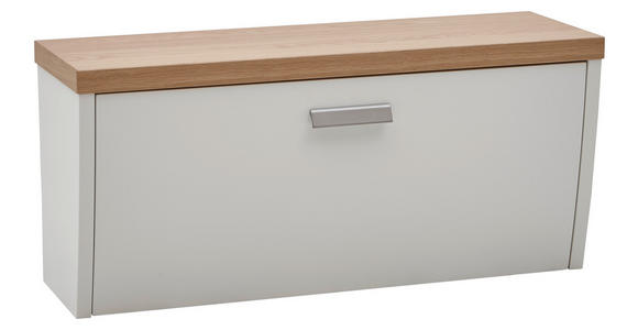 HÄNGEELEMENT in Weiß, Eichefarben - Eichefarben/Silberfarben, Design, Holz/Holzwerkstoff (92/42/31cm) - Dieter Knoll