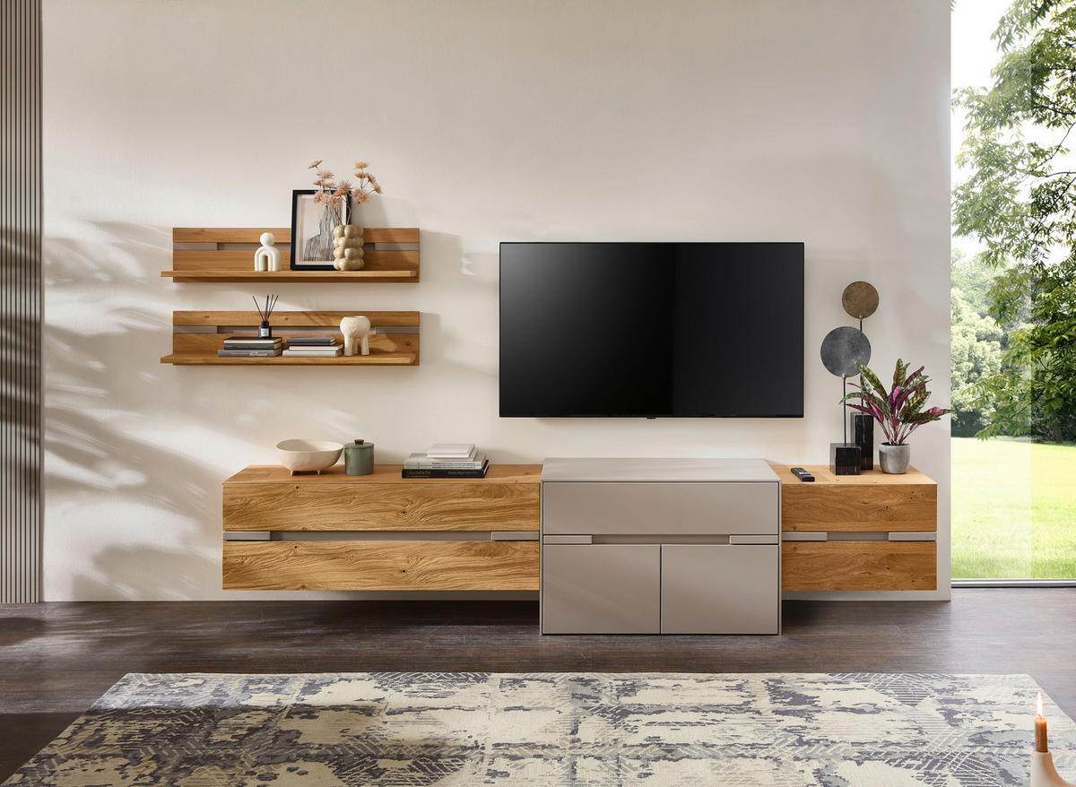 WANDBOARD  100/23/22 cm  - Taupe/Wildeiche, Design, Holz/Holzwerkstoff (100/23/22cm) - Novel