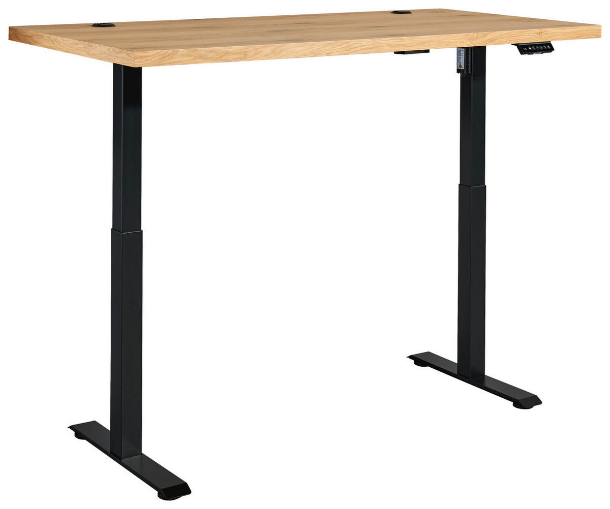 SCHREIBTISCH  in  - Schwarz, Modern, Holzwerkstoff/Metall (160/72-120/77cm) - MID.YOU