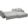 ECKSOFA in Chenille Grau  - Schwarz/Grau, MODERN, Kunststoff/Textil (276/172cm) - Hom`in