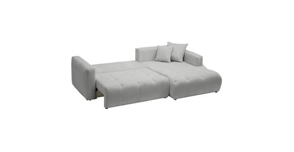 ECKSOFA Grau Chenille  - Schwarz/Grau, MODERN, Kunststoff/Textil (276/172cm) - Hom`in