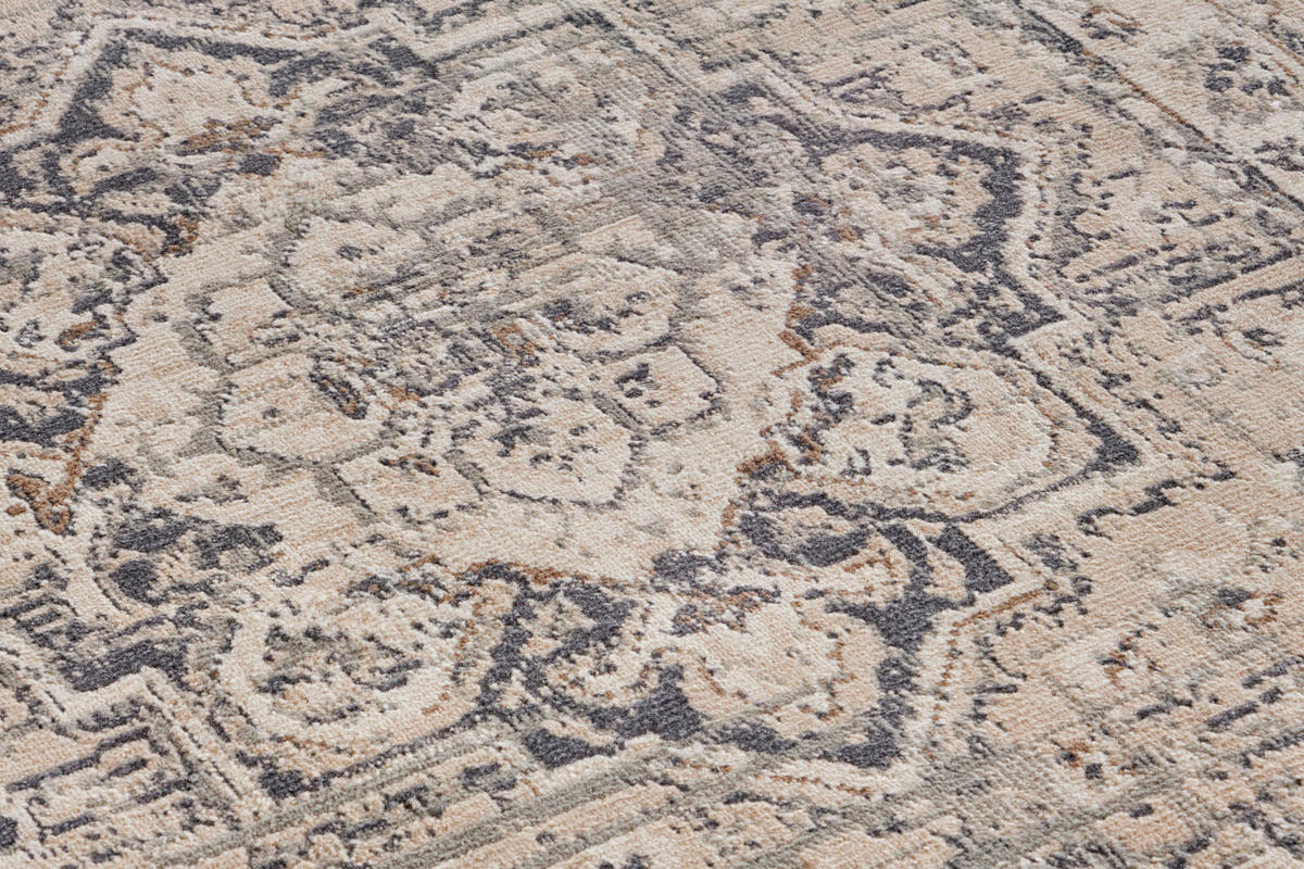 LÄUFER 80/200 cm Terrain  - Creme/Grau, Design, Kunststoff/Textil (80/200cm)