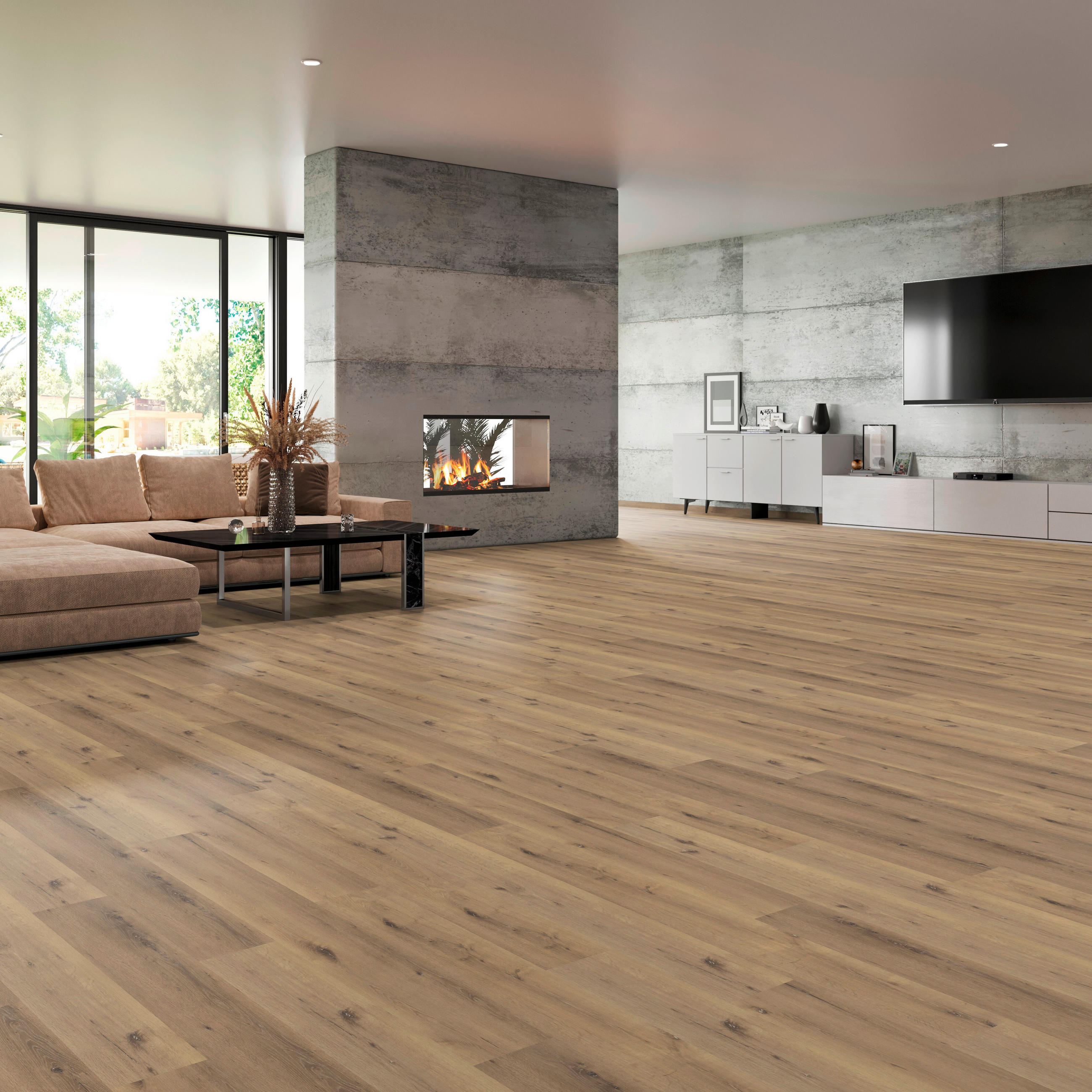 VINYLBODEN Robusto Eiche Namib 100003101  per  m² - Design, Holz (120,5/21/1cm) - Tilo