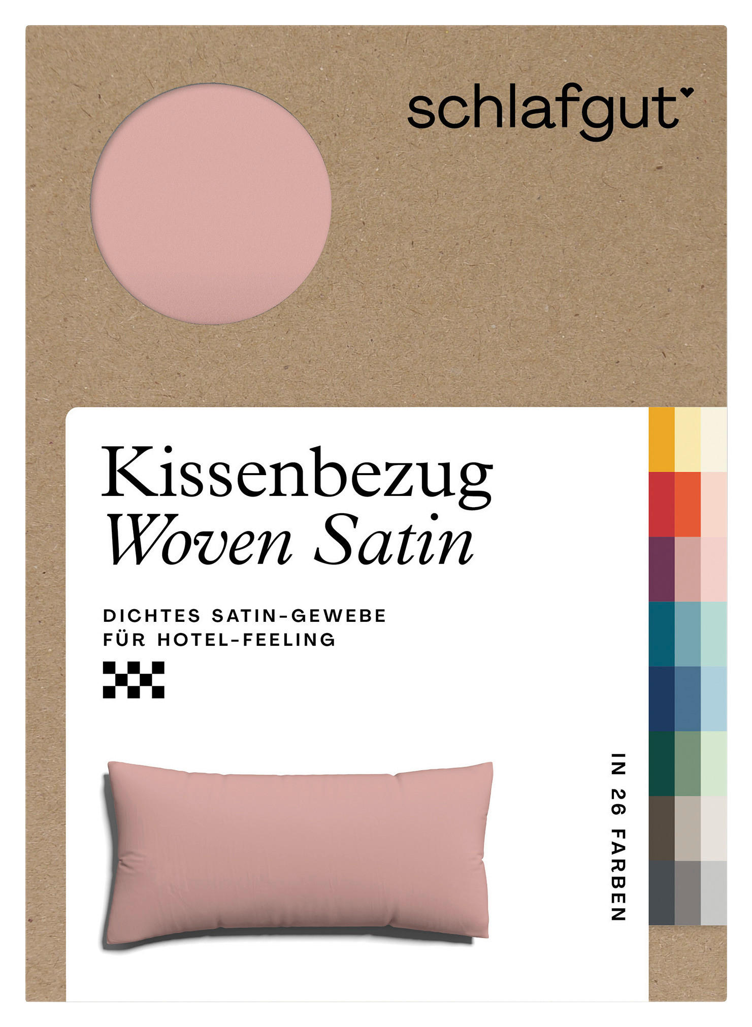 KOPFKISSENBEZUG WOVEN SATIN 40/80 cm  - Rosa, Basics, Textil (40/80cm) - Schlafgut