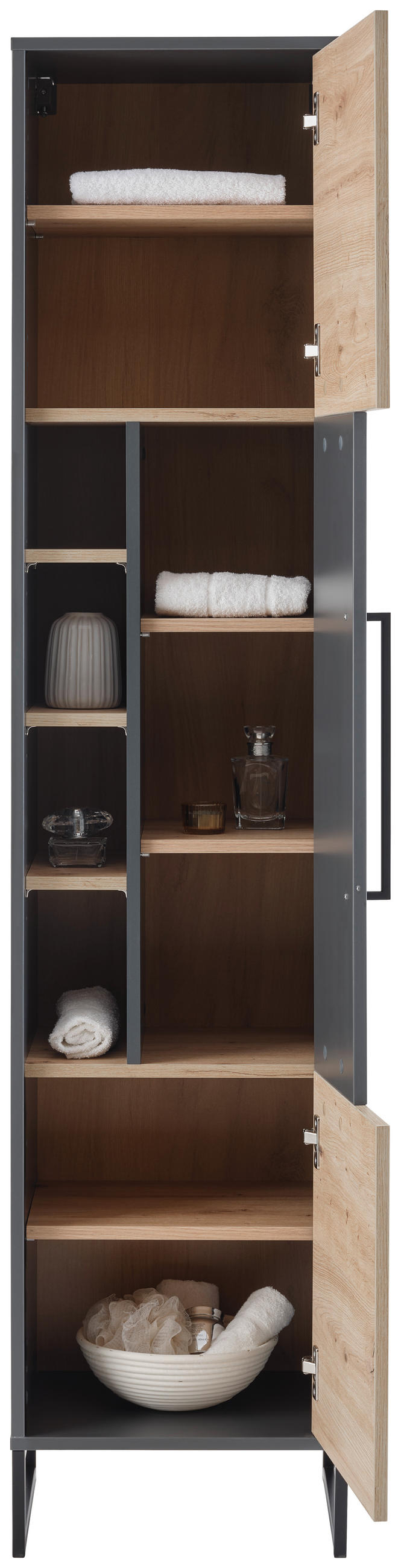 HOCHSCHRANK 40/170/33 cm  - MODERN, Holzwerkstoff/Metall (40/170/33cm) - MID.YOU