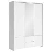OMARA S KLASIČNIMI VRATI, bela  - bela, Moderno, steklo/leseni material (153,5/211/55,5cm) - MID.YOU