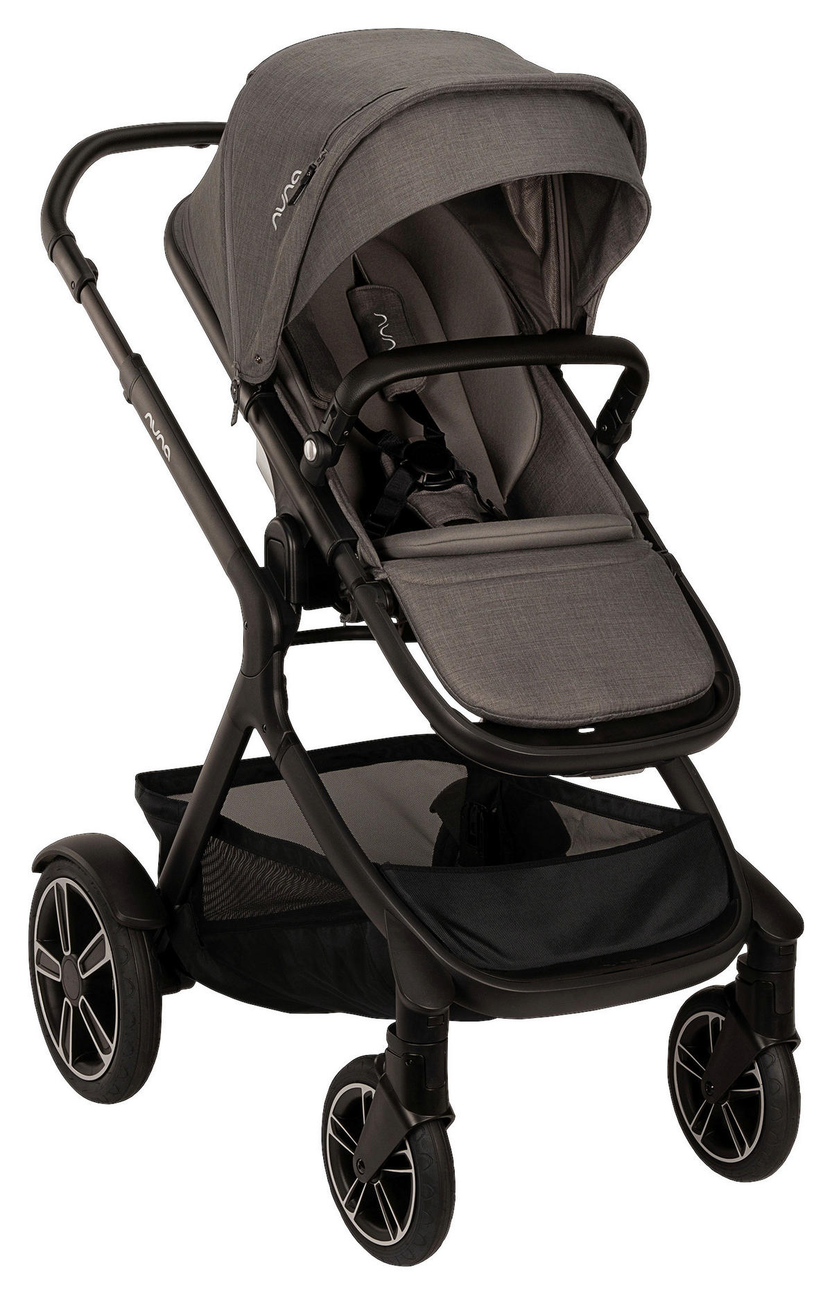 GESCHWISTERWAGEN DEMI NEXT  - Schwarz/Grau, Basics, Textil/Metall (98/62/112cm) - Nuna