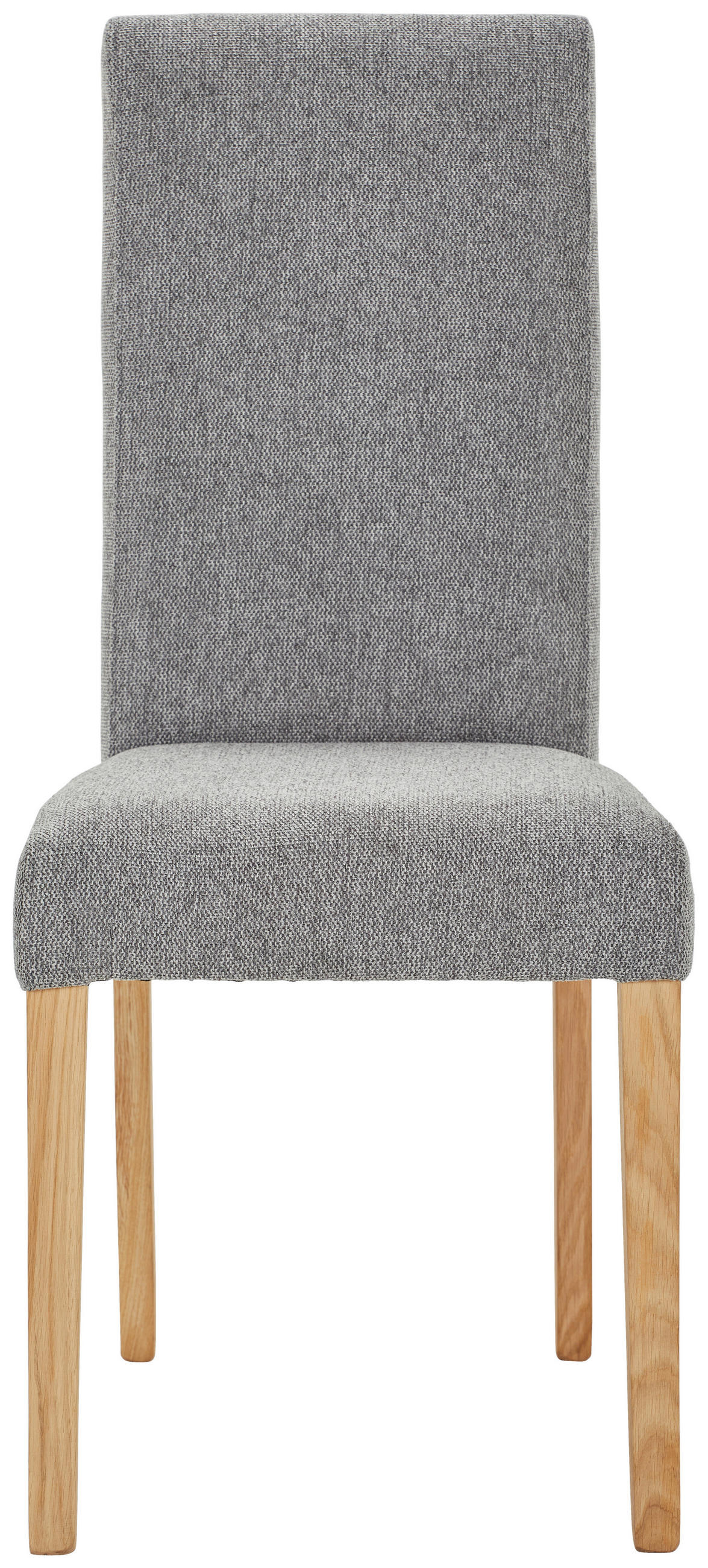 STUHL Mikrofaser Grau, Eichefarben Eiche massiv  - Eichefarben/Grau, LIFESTYLE, Holz/Textil (42/95/57cm) - Carryhome