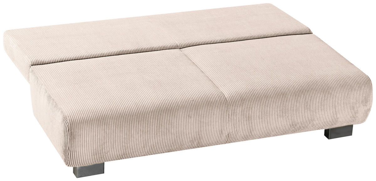 SCHLAFSOFA in Cord Creme  - Creme, Konventionell, Textil/Metall (196/89/94cm) - Novel