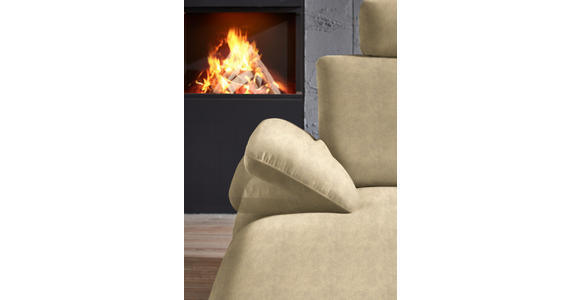WOHNLANDSCHAFT in Velours Cappuccino - Schwarz/Cappuccino, Design, Textil/Metall (180/344/208cm) - Dieter Knoll