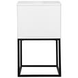 NACHTKÄSTCHEN 40/65/38,5 cm  in Schwarz, Weiß  - Schwarz/Weiß, Design, Holzwerkstoff/Metall (40/65/38,5cm) - Carryhome