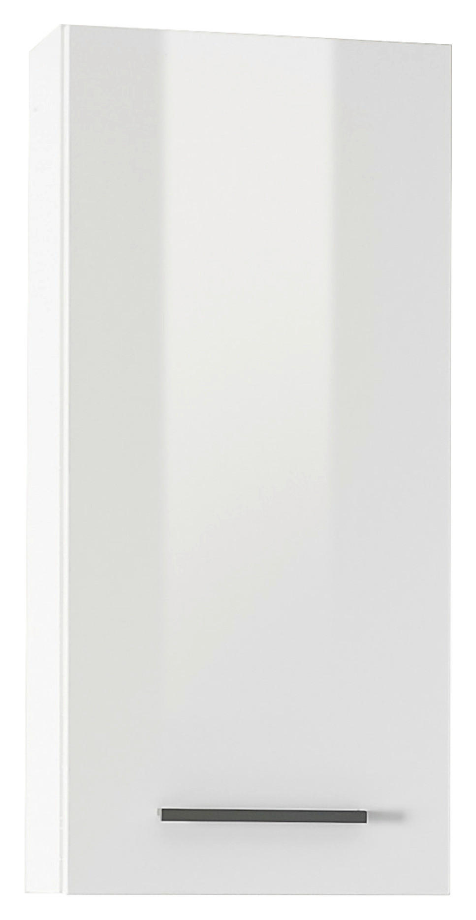 HÄNGESCHRANK 32/70/17 cm  - Weiß Hochglanz/Weiß, Design, Glas/Holzwerkstoff (32/70/17cm) - Musterring