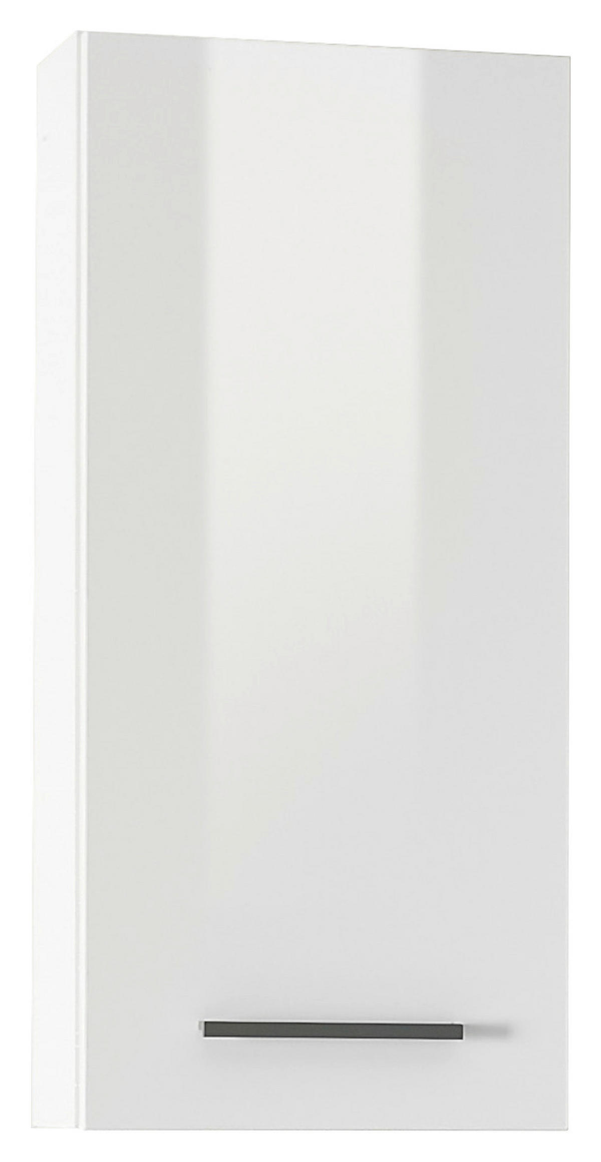 HÄNGESCHRANK 32/70/17 cm  - Weiß Hochglanz/Weiß, Design, Glas/Holzwerkstoff (32/70/17cm) - Musterring