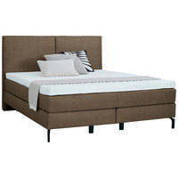 BOXSPRINGBETT 160/200 cm  in Braun  - Schwarz/Braun, Konventionell, Textil/Metall (160/200cm) - Dieter Knoll