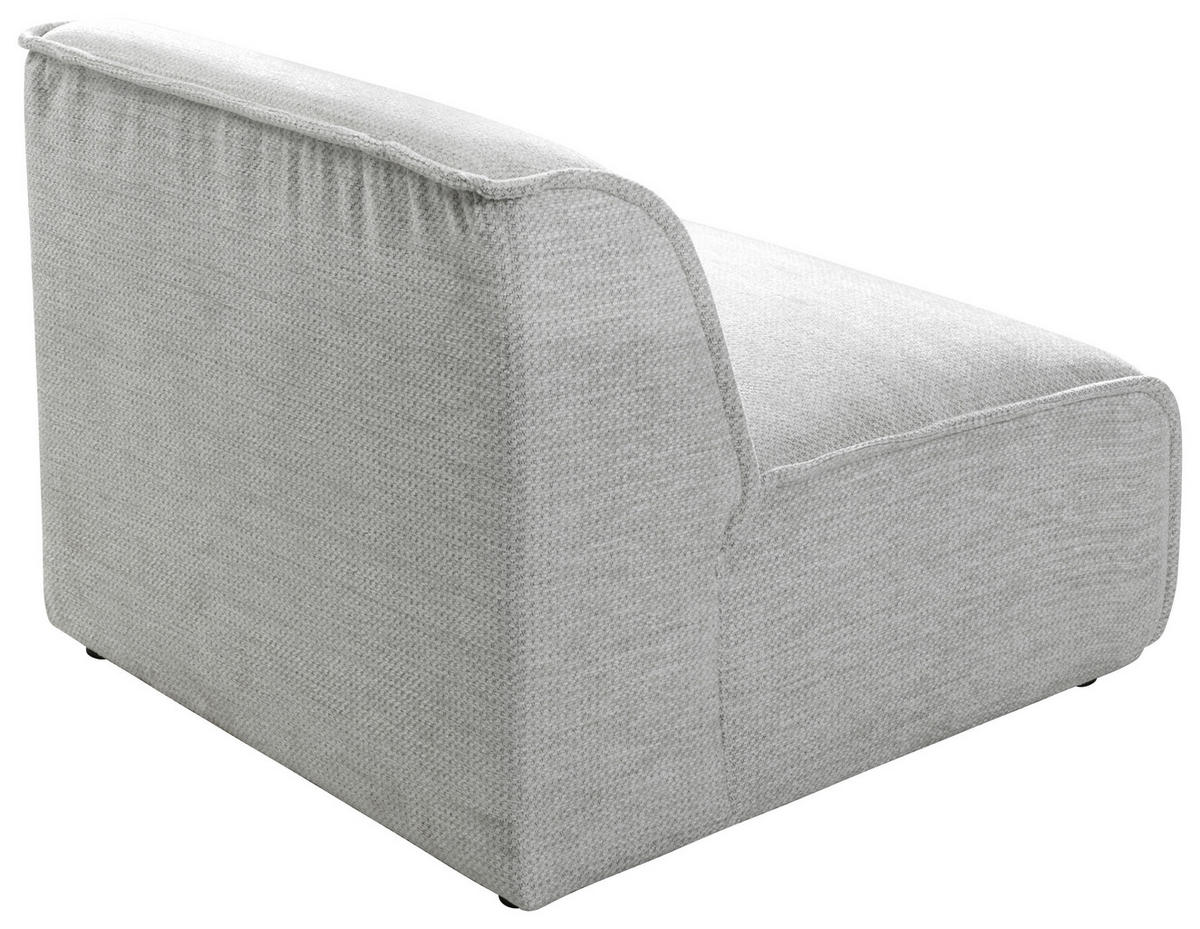 WOHNLANDSCHAFT Flachgewebe Naturfarben  - Schwarz/Naturfarben, Design, Kunststoff/Textil (165/368/211cm) - Lomoco