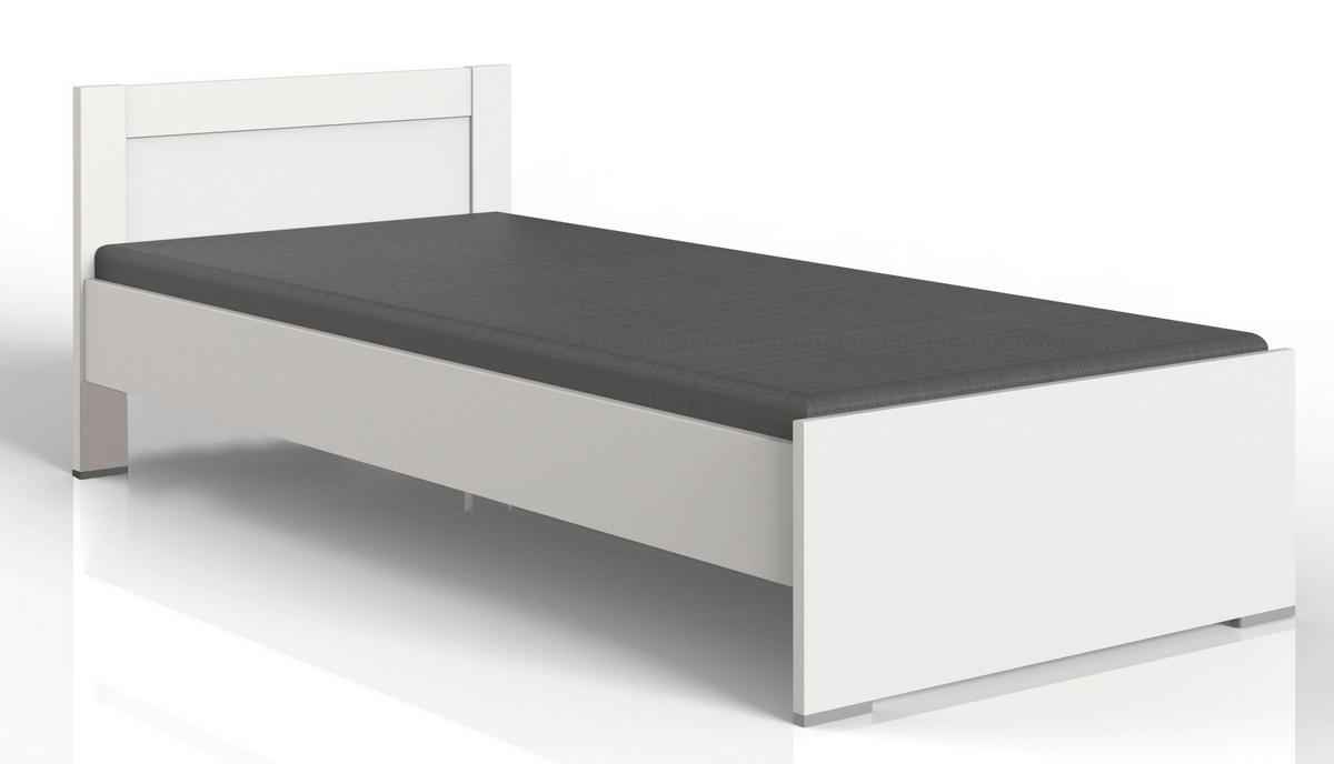 BETT 90/200 cm  in Weiß  - Weiß, LIFESTYLE, Holzwerkstoff (90/200cm) - Livetastic