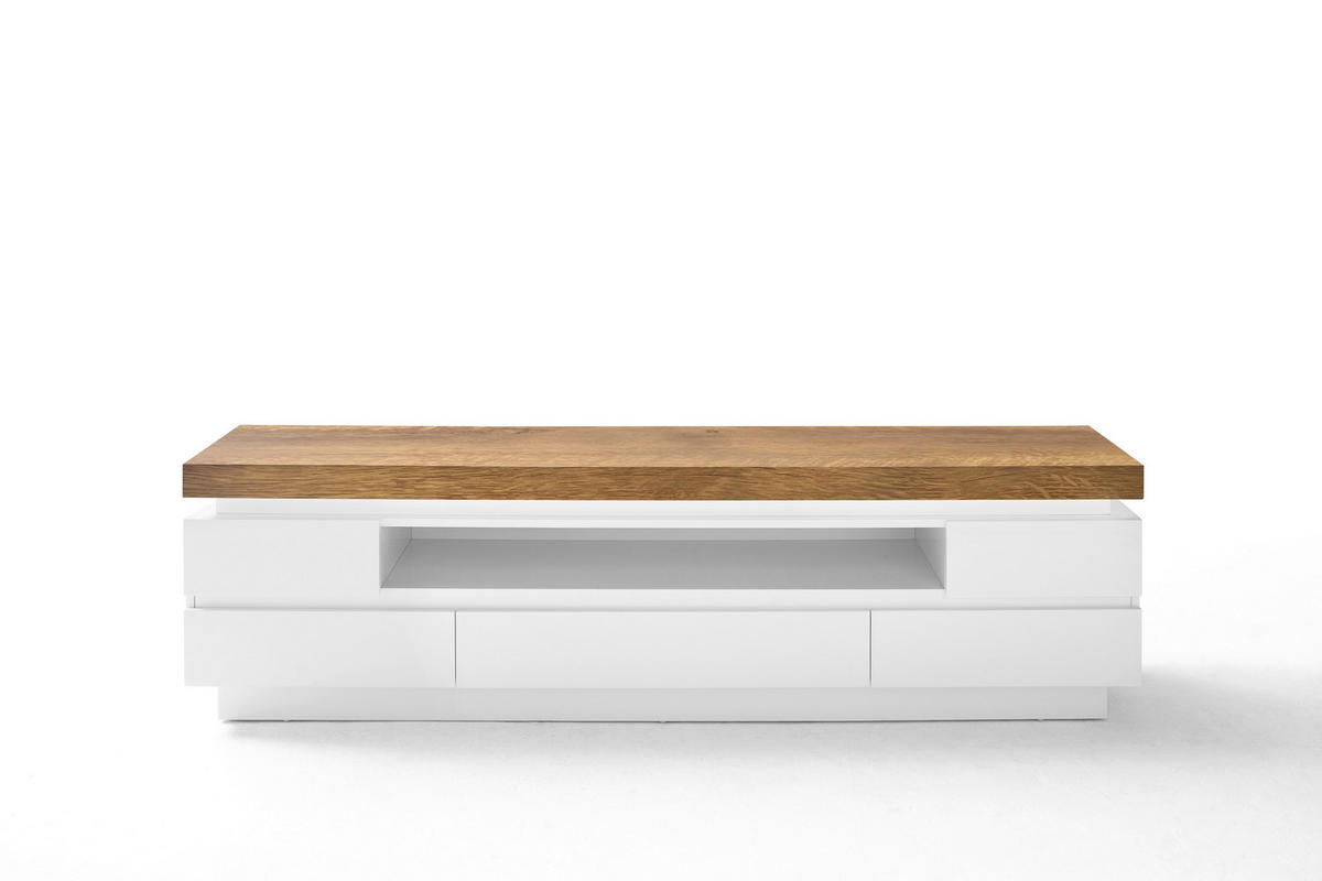 LOWBOARD  in 175/48/40 cm  - Eichefarben/Weiß, Design, Holzwerkstoff (175/48/40cm) - Livetastic