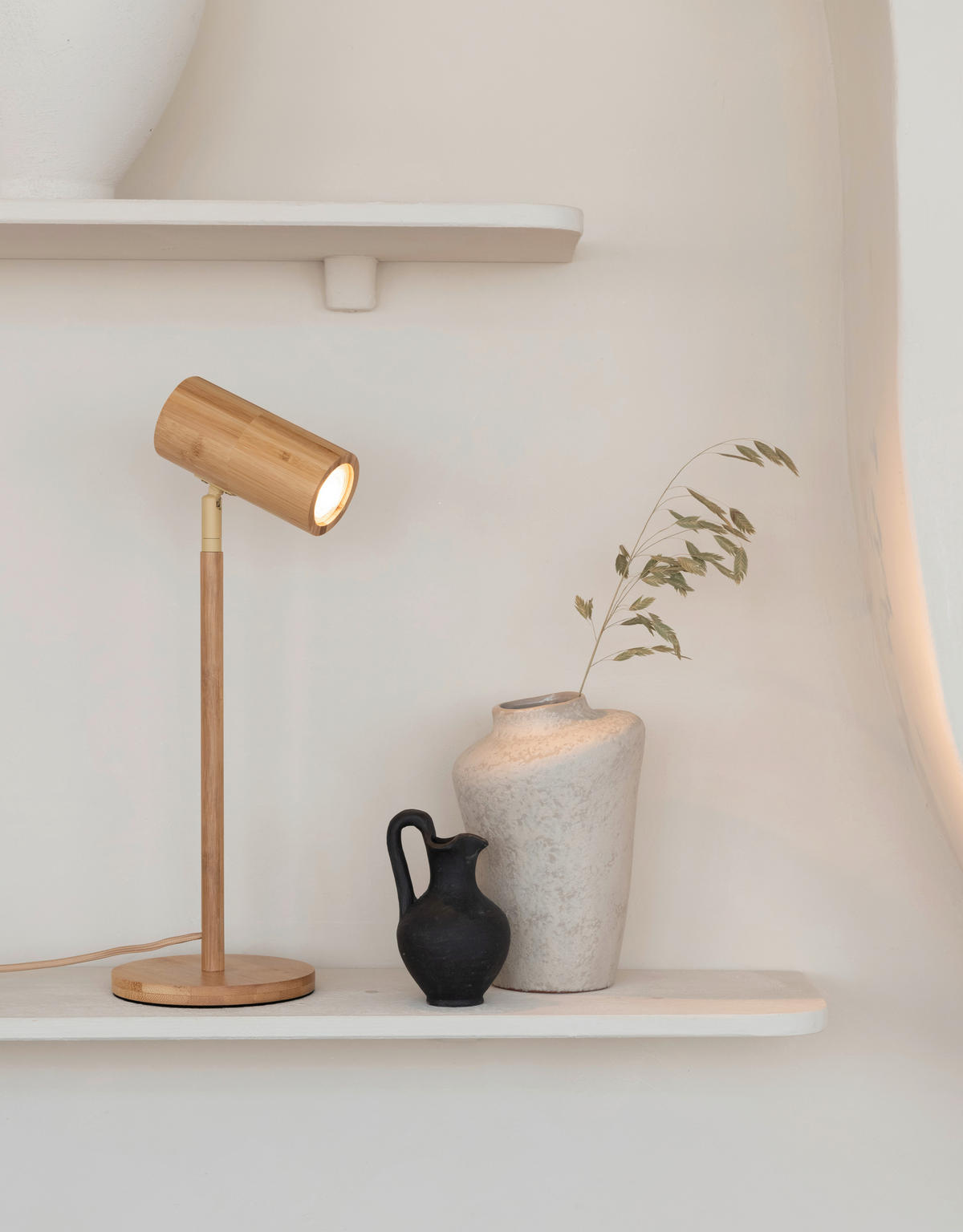 BORDSLAMPA 15,5/15,5/47 cm   - naturfärgad, Basics, naturmaterial (15,5/15,5/47cm) - Good & Mojo