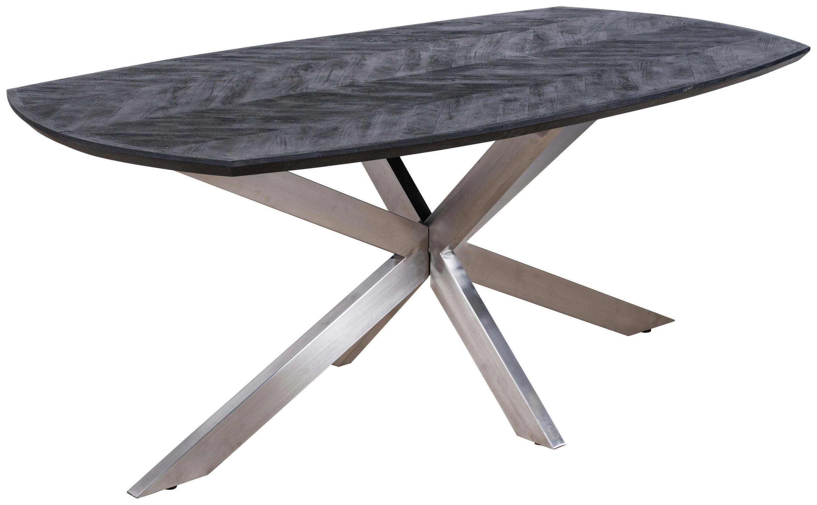 ESSTISCH in Holz, Metall  - Schwarz/Naturfarben, MODERN, Holz/Metall (180/76/100cm) - MID.YOU