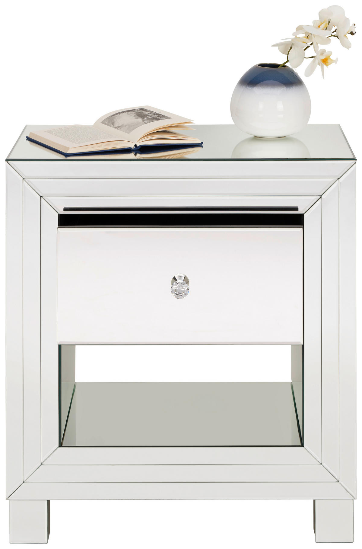 KOMÓD 60/65/46 cm  - fekete/átlátszó, Design, műanyag/faalapú anyag (60/65/46cm) - Xora