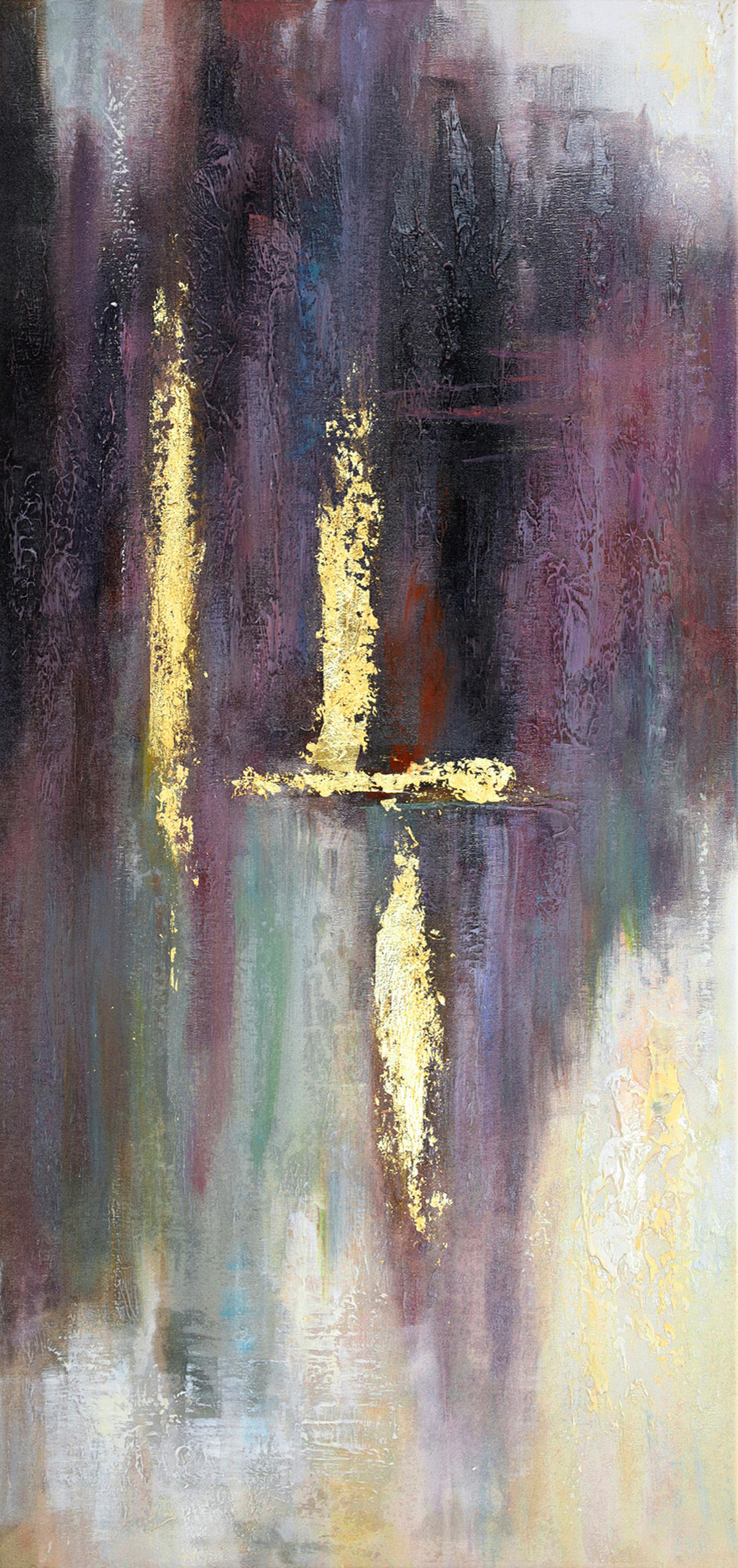 OLAJFESTMÉNY 40/85 cm  - többszínű, Design, faalapú anyag/textil (40/85cm) - Monee