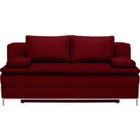 BOXSPRINGSOFA in Dunkelrot  - Chromfarben/Dunkelrot, Design, Textil/Metall (200/93/107cm) - Novel