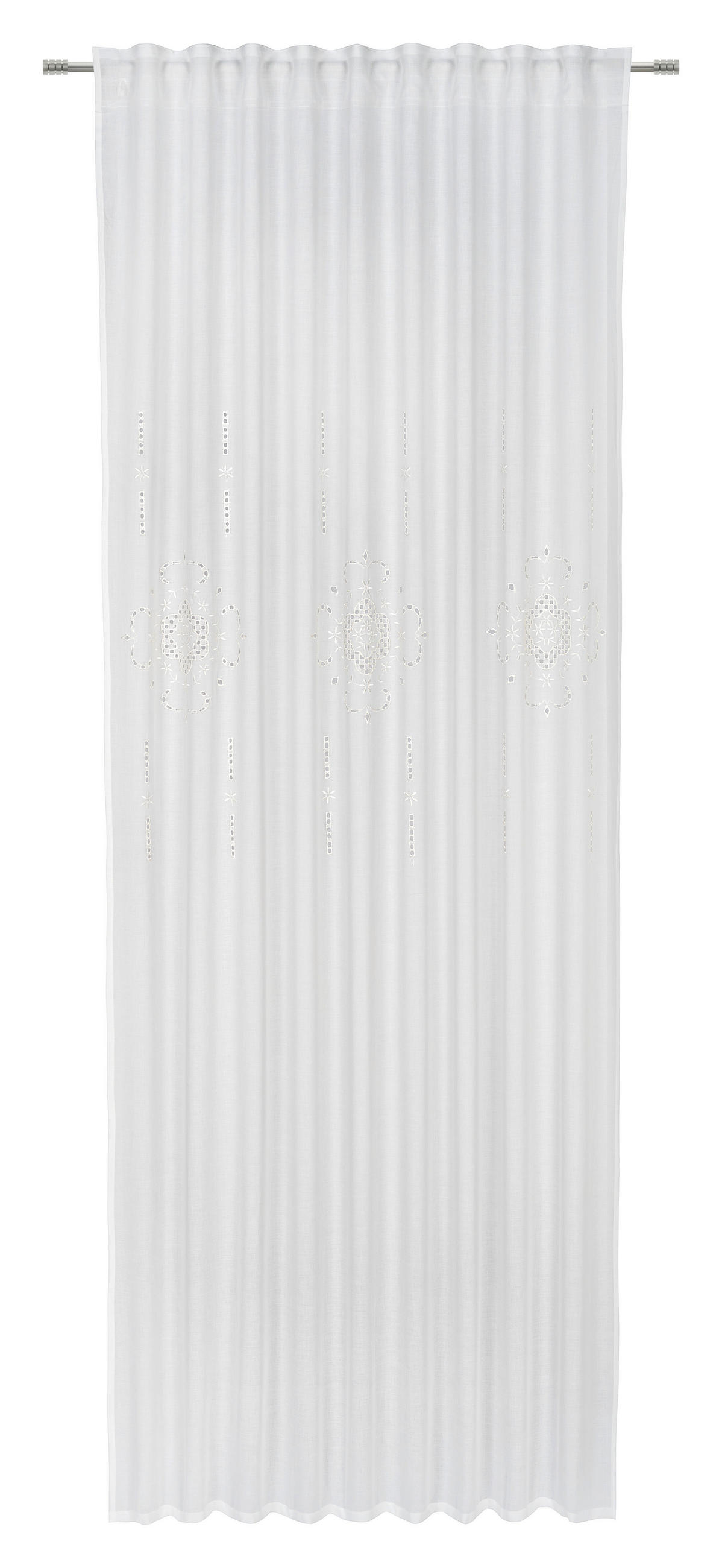 FERTIGVORHANG halbtransparent  - Weiß, Trend, Textil (135/255cm) - Esposa