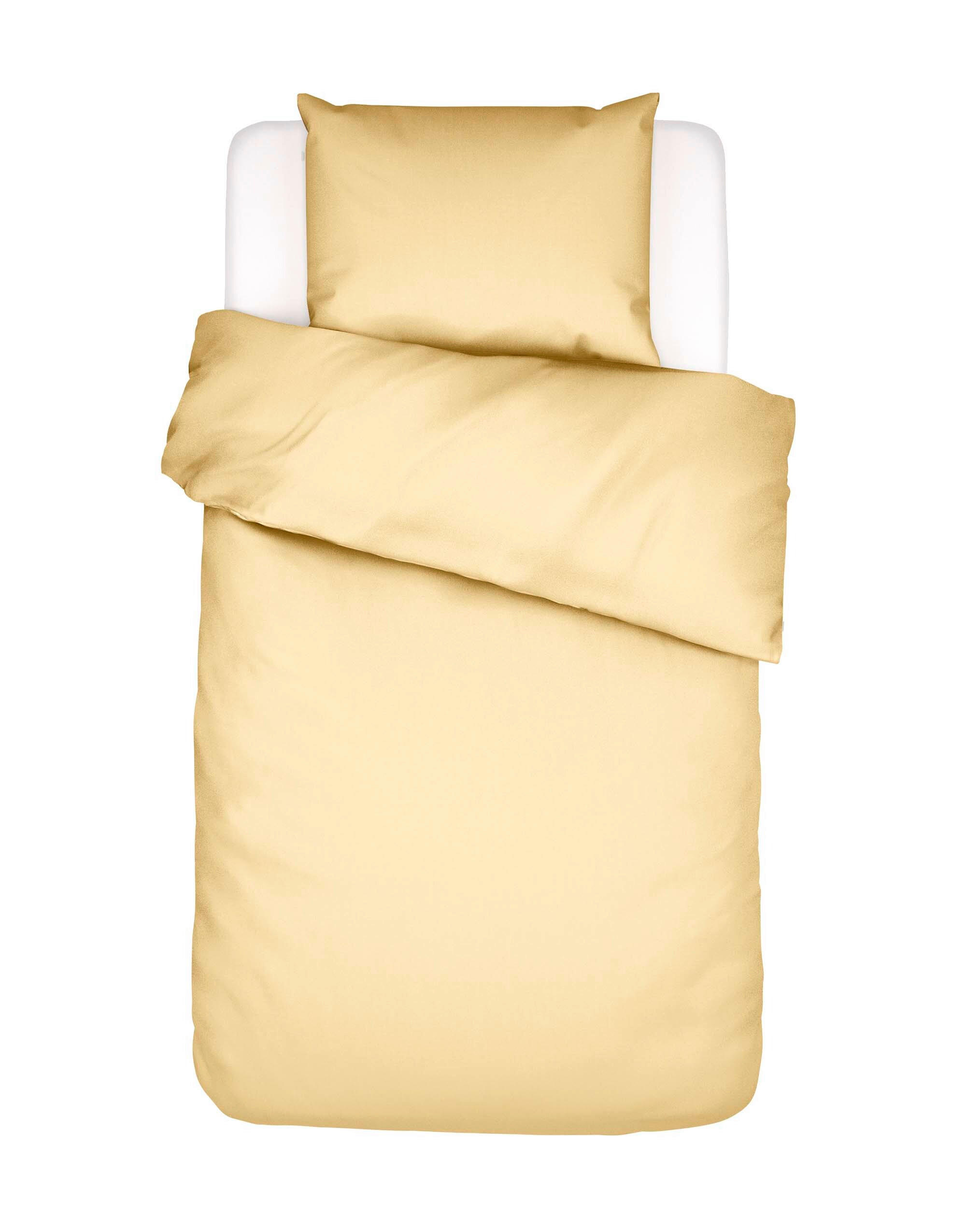 BETTWÄSCHE MINTE Satin 135/200 cm  - Gelb, Basics, Textil (135/200cm) - Essenza